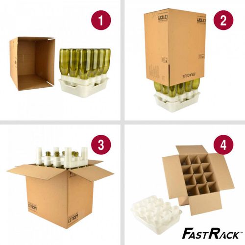 Eske med 12 750ml flasker